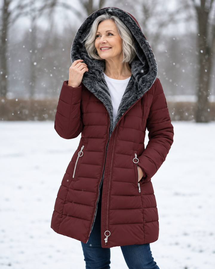 Warme Gewatteerde Winterjas Met Capuchon