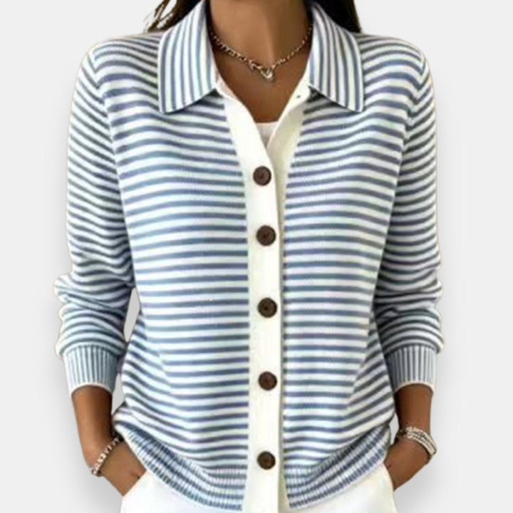Nola | Gestreepte Herfst Cardigan