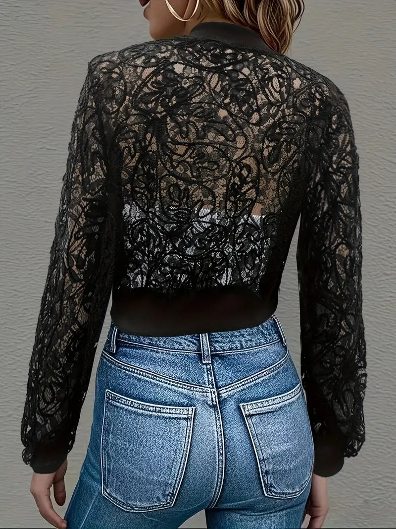 Vera | Kanten cropped jasje