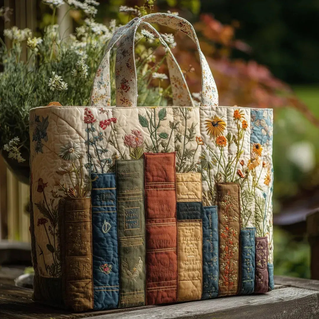 Borsa Matelassé Artigianale: Boeken en Bloemen