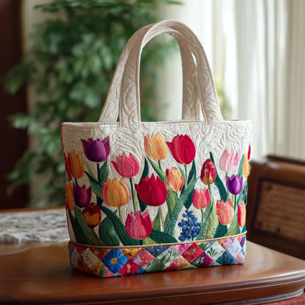 Gevoerde Tas met Tulpen