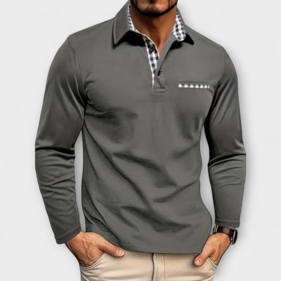 Klassiek poloshirt met lange mouwen