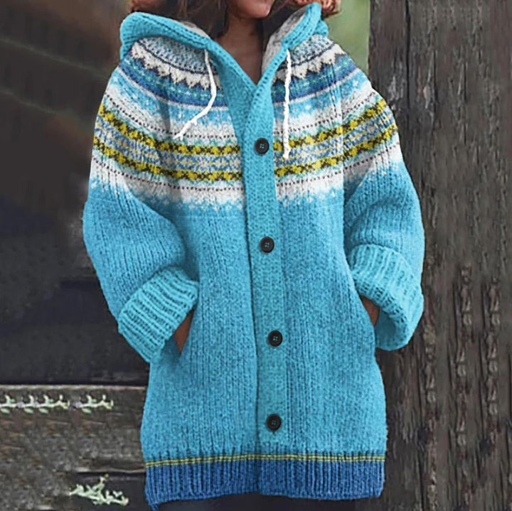 Tineke | Warm Gebreid Vest met Capuchon
