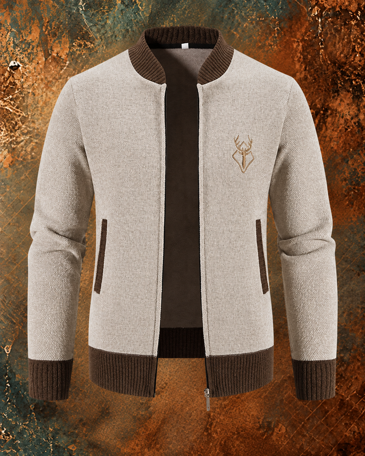 Gebreid Heren Vest Met Herfstdetail