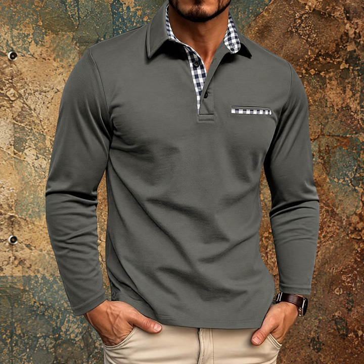 Klassiek poloshirt met lange mouwen