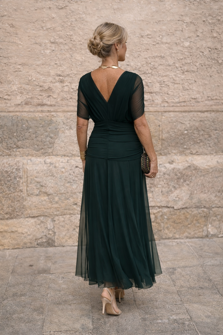 Elegante Maxi Feestjurk met V-hals