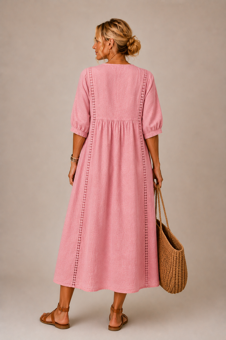 Flore | Elegante midi zomerjurk
