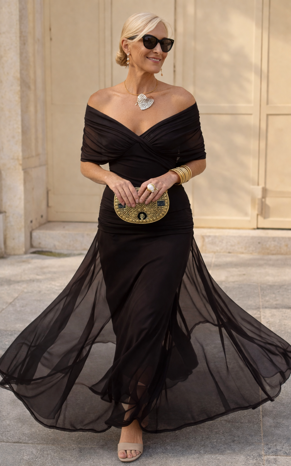Elegante Maxi Feestjurk met V-hals
