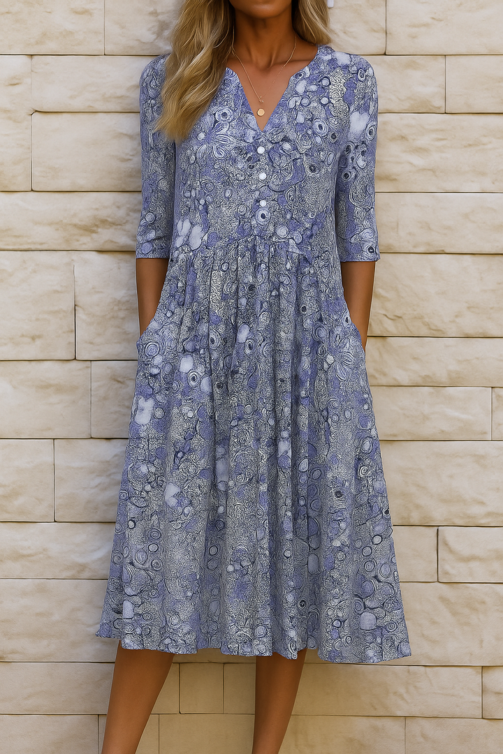 OLIVIA | ELEGANTE JURK MET V-HALS