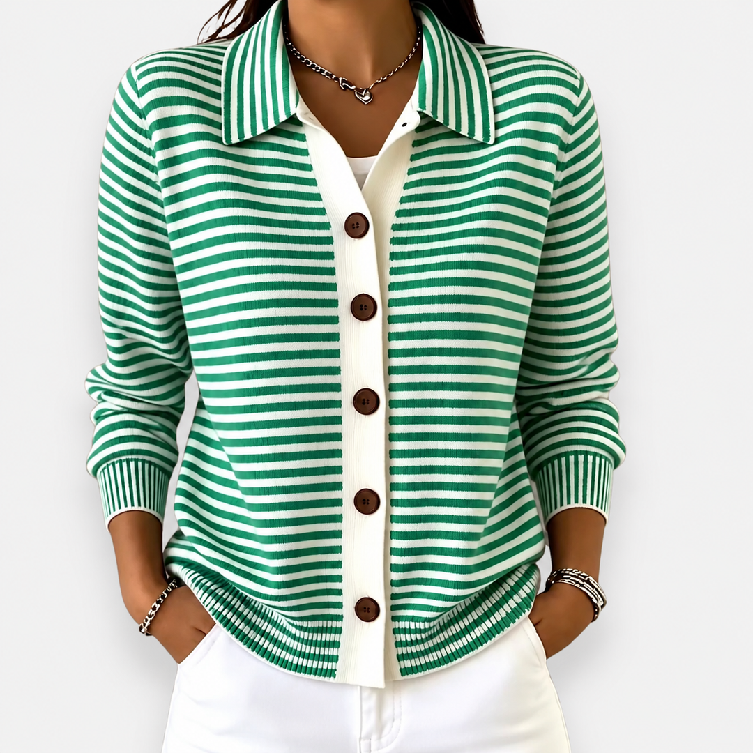 Nola | Gestreepte Herfst Cardigan