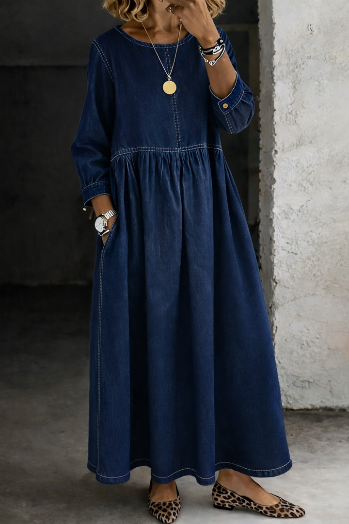 Fini | Vintage denim midi jurk