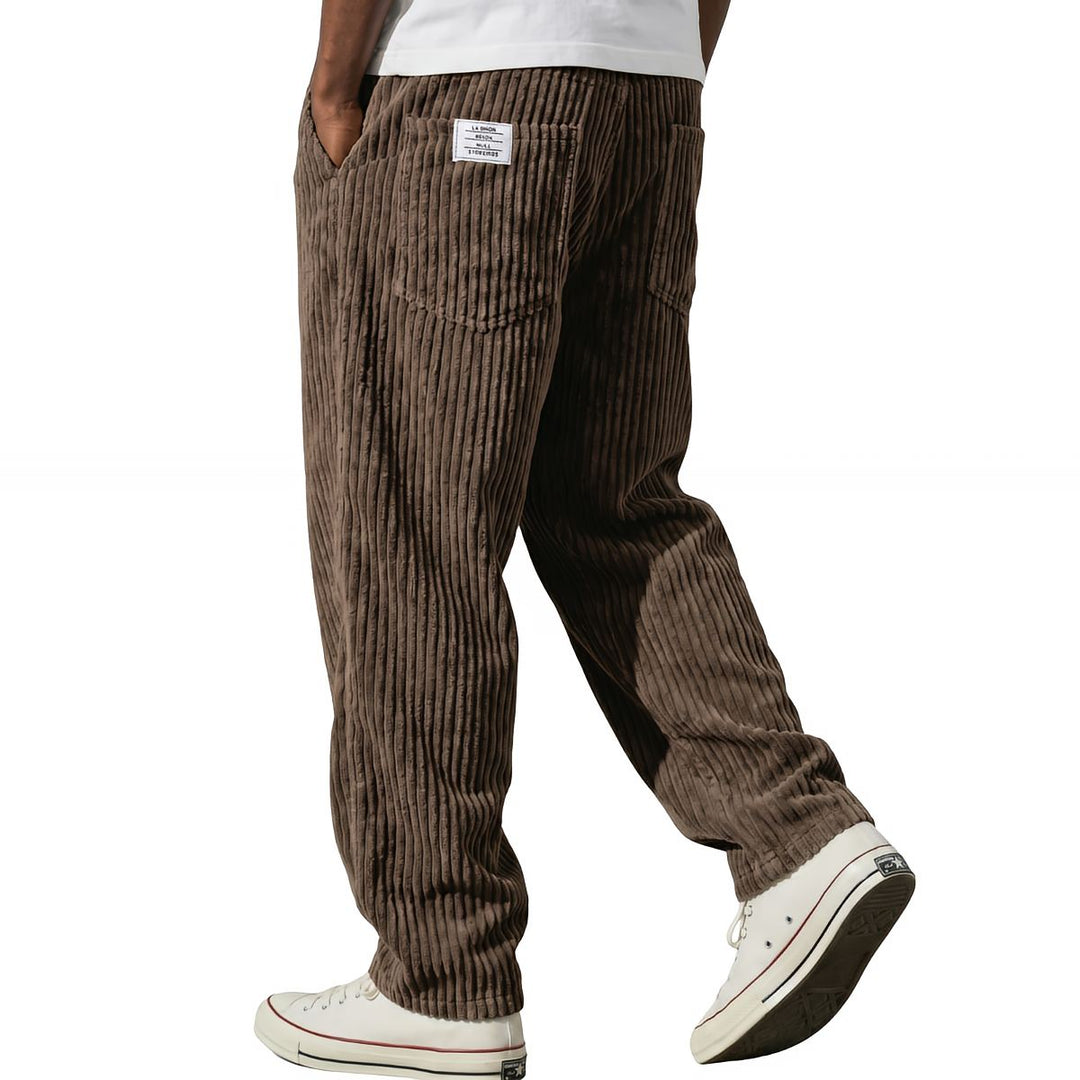 Broek heren | Corduroy broek met elastische taille