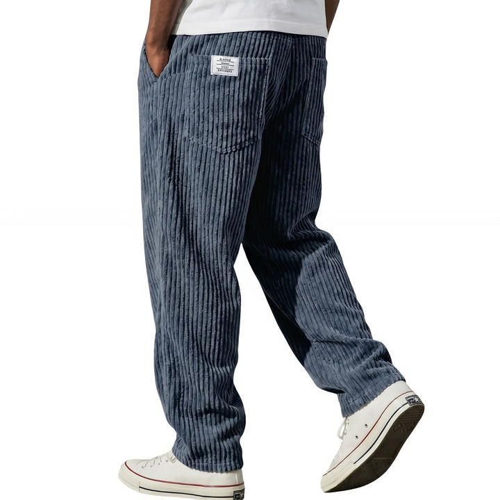 Broek heren | Corduroy broek met elastische taille