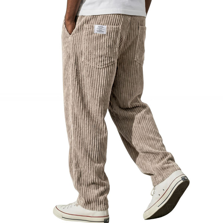 Broek heren | Corduroy broek met elastische taille