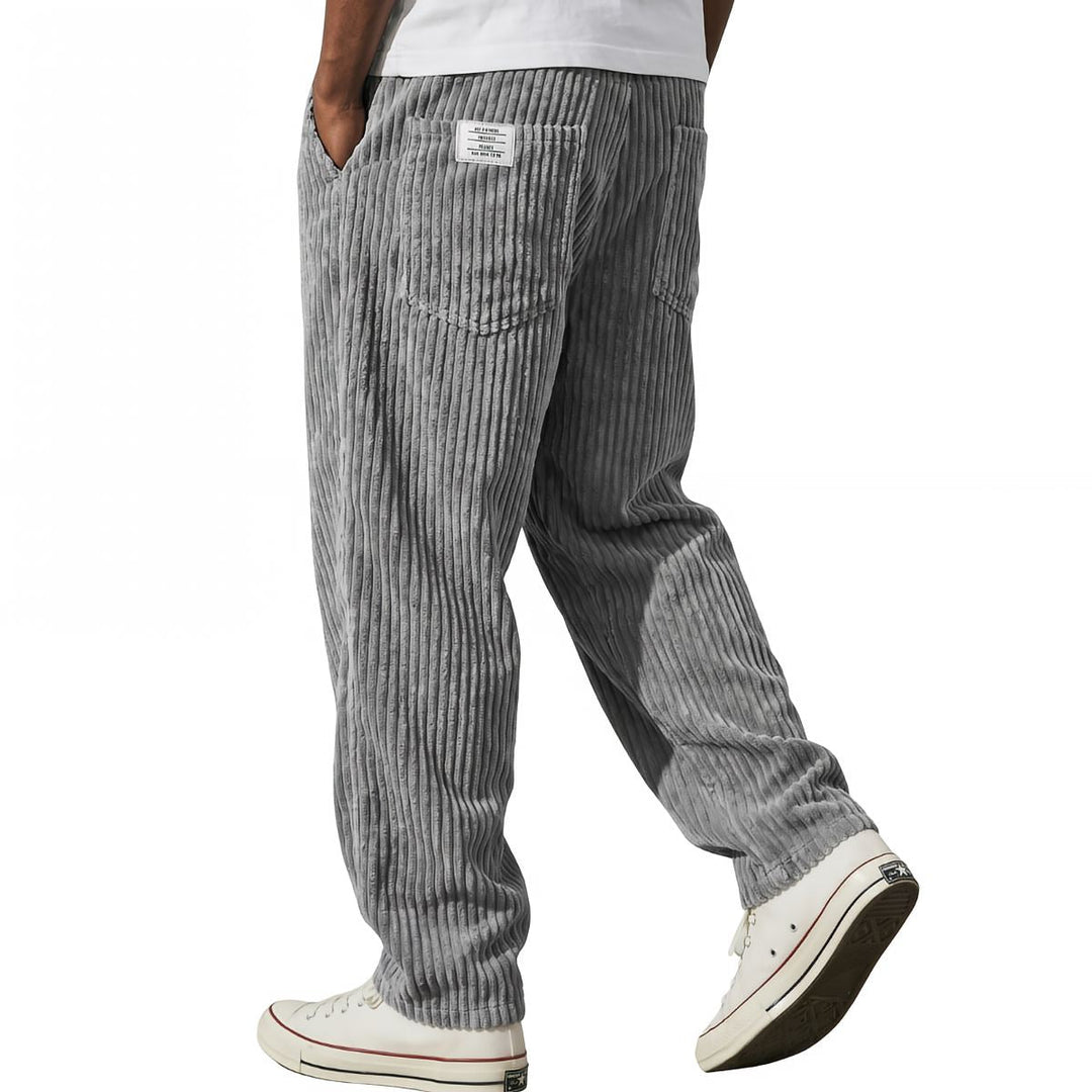 Broek heren | Corduroy broek met elastische taille