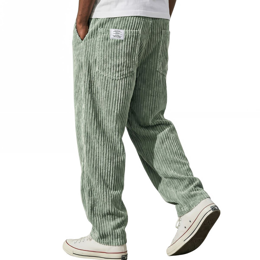 Broek heren | Corduroy broek met elastische taille
