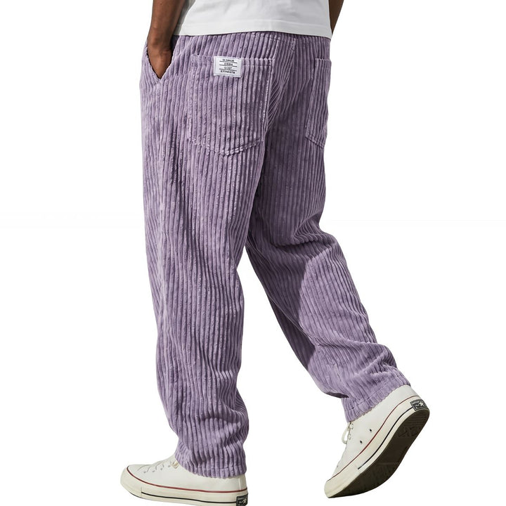 Broek heren | Corduroy broek met elastische taille