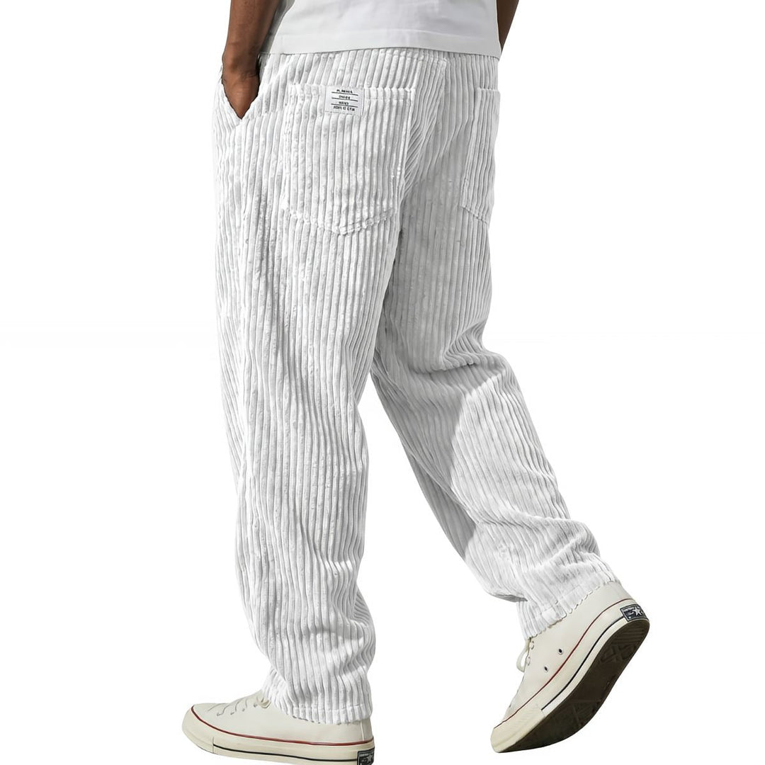 Broek heren | Corduroy broek met elastische taille