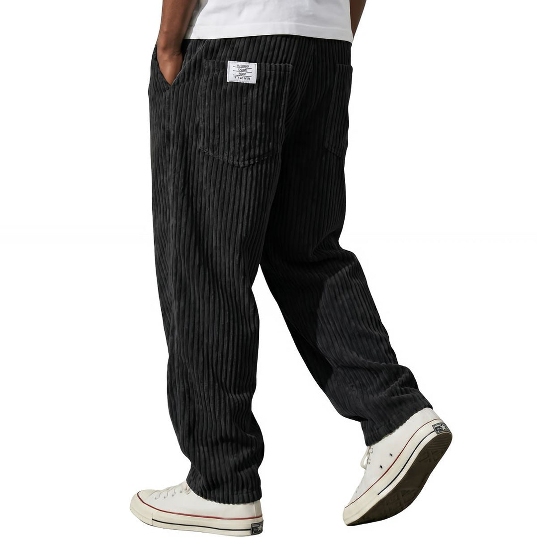 Broek heren | Corduroy broek met elastische taille