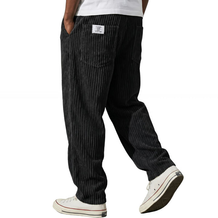 Broek heren | Corduroy broek met elastische taille