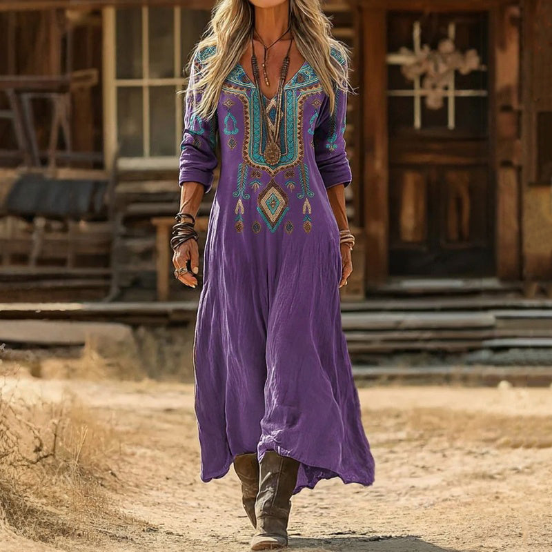 Wendela | Sierlijke Bohemien Maxi-jurk