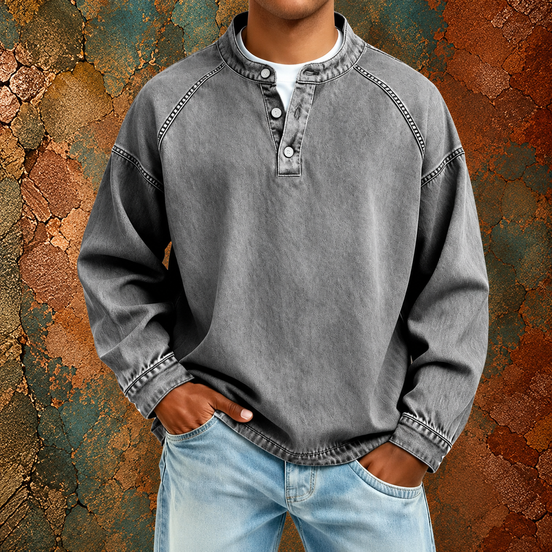 Stanley | Vintage Henley Denim Shirt