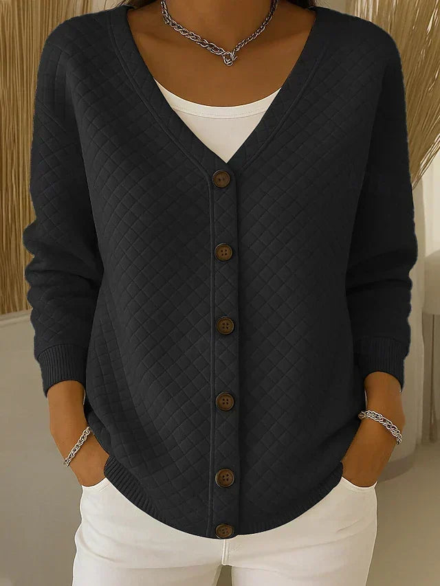 Karin | Gewatteerd vest met knoopsluiting