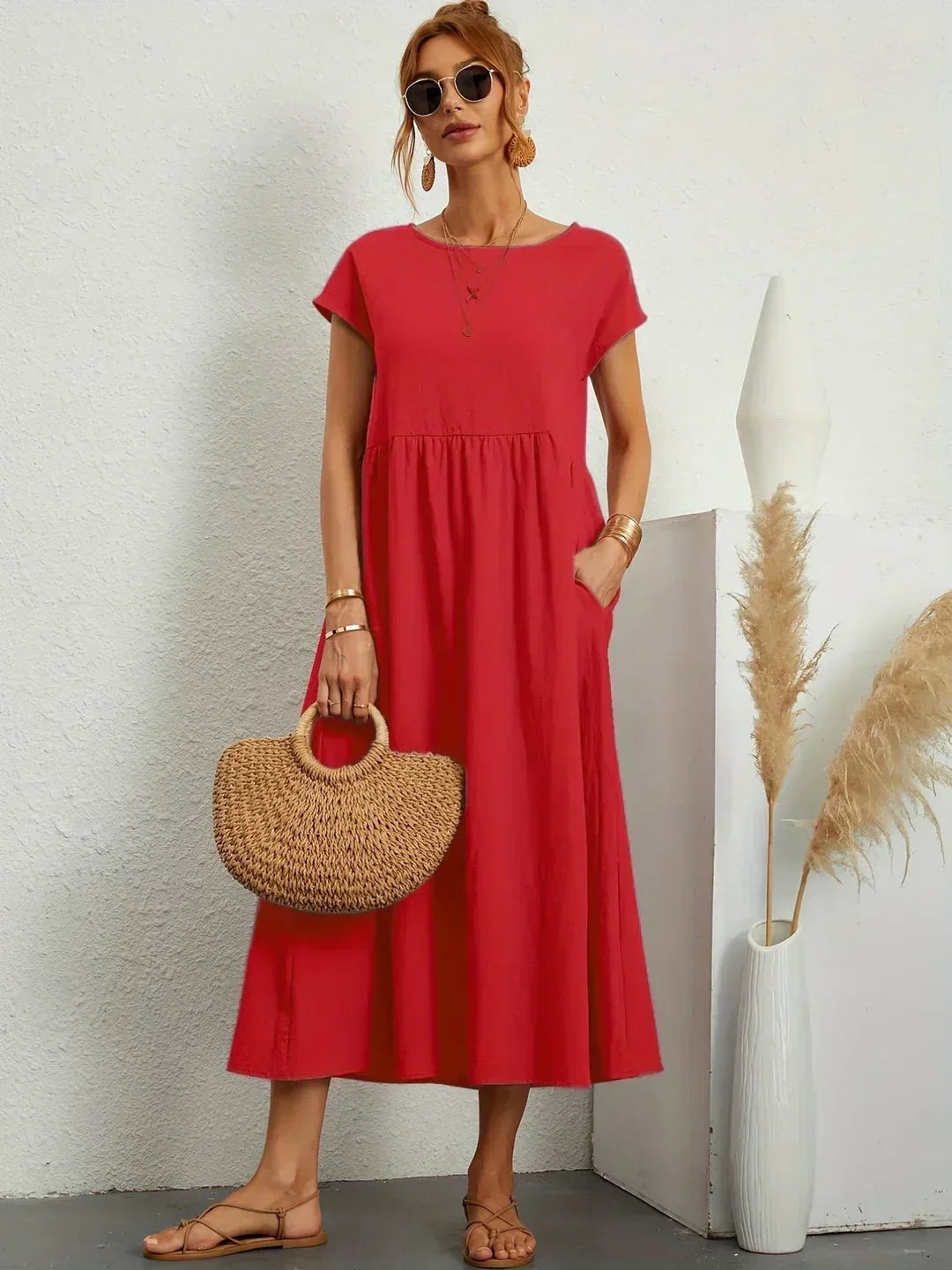 Gabrielle | Midi-jurk met tijdloze elegantie
