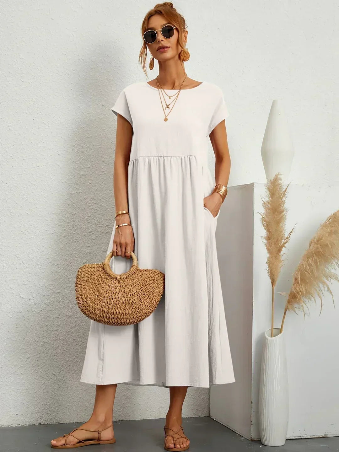 Gabrielle | Midi-jurk met tijdloze elegantie