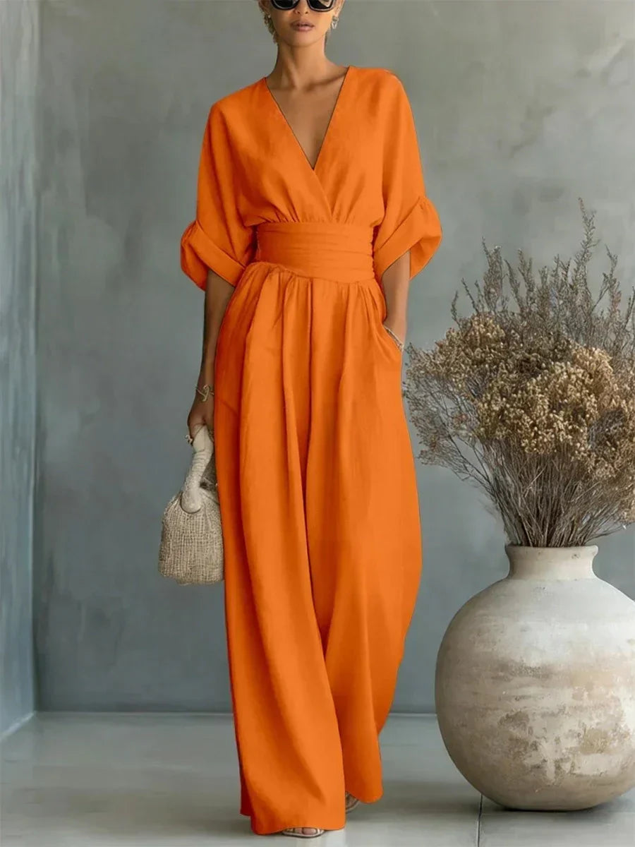 Alessia | Elegante Jumpsuit met V-hals en Hoge Taille