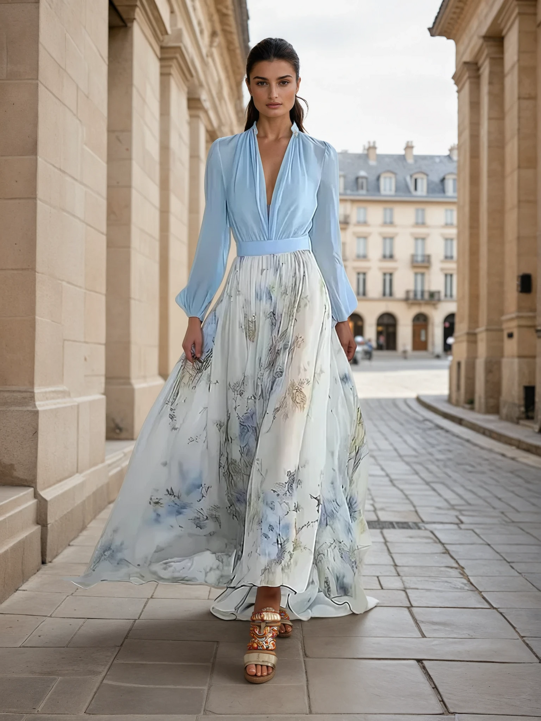 Peniel™ | Elegante Maxi Bloemenjurk