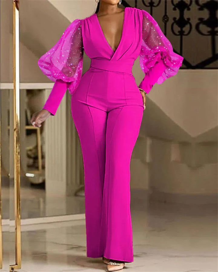 Mikaela™ Elegante Jumpsuit | Versierde Wrap-Front Jumpsuit