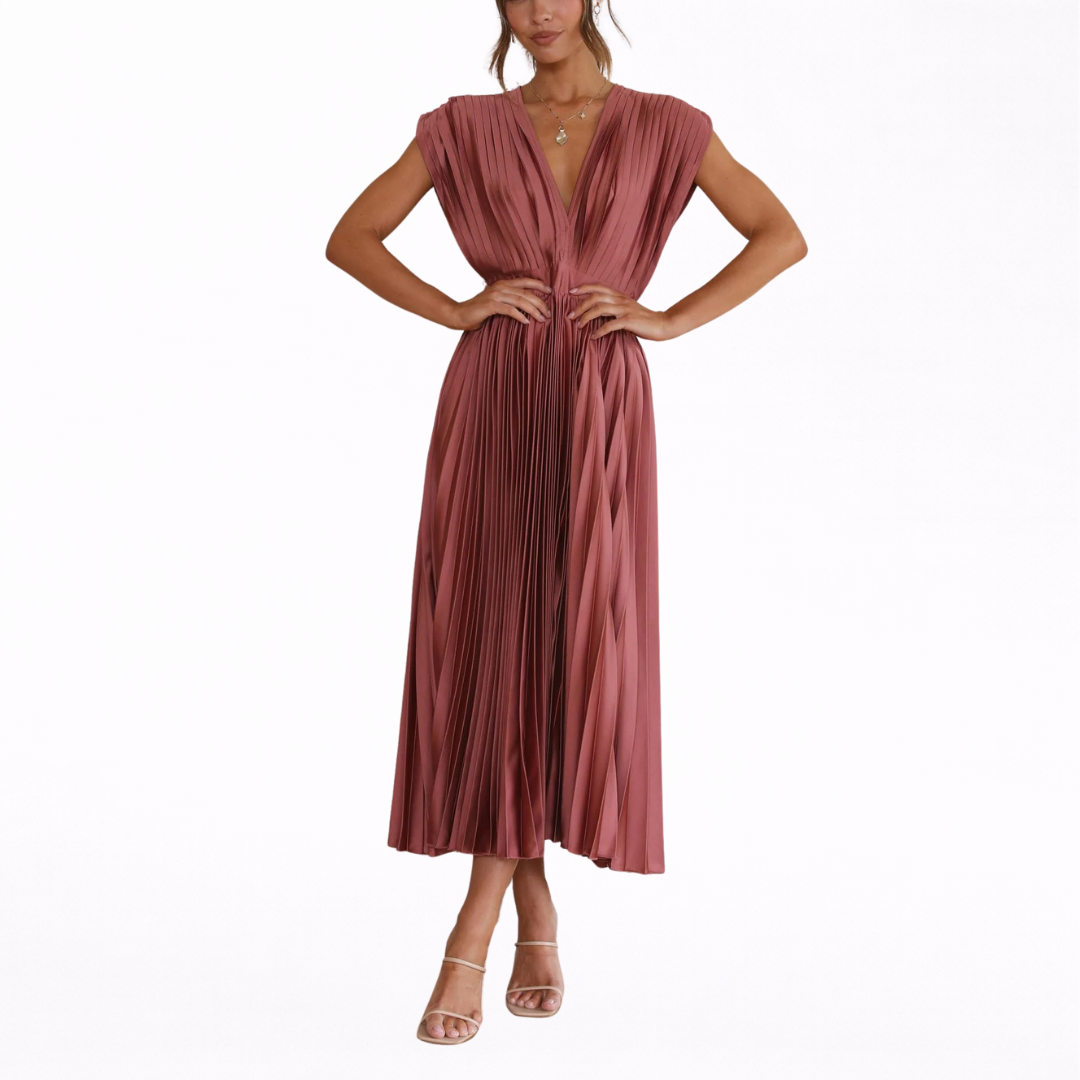 Isla | Elegante plissé jurk
