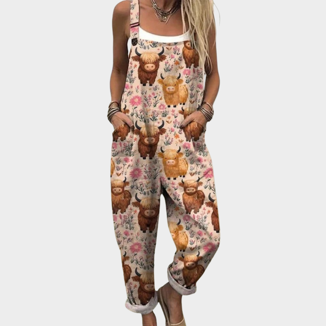 Comfortabele gedrukte overall
