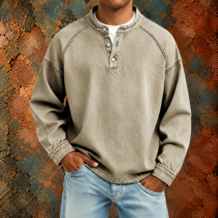 Stanley | Vintage Henley Denim Shirt