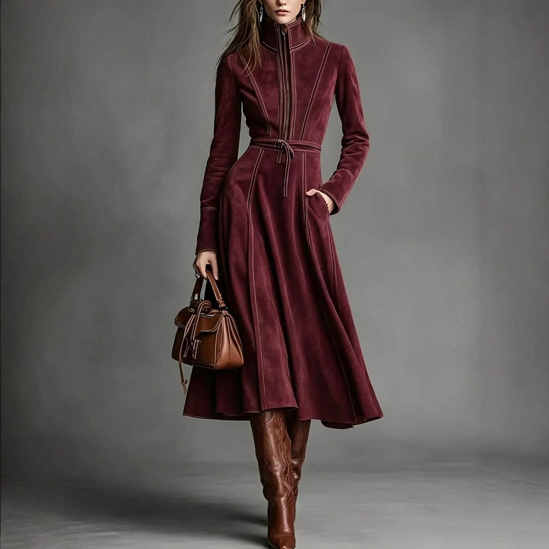 Lisa | Elegante Suède Winter Jurk