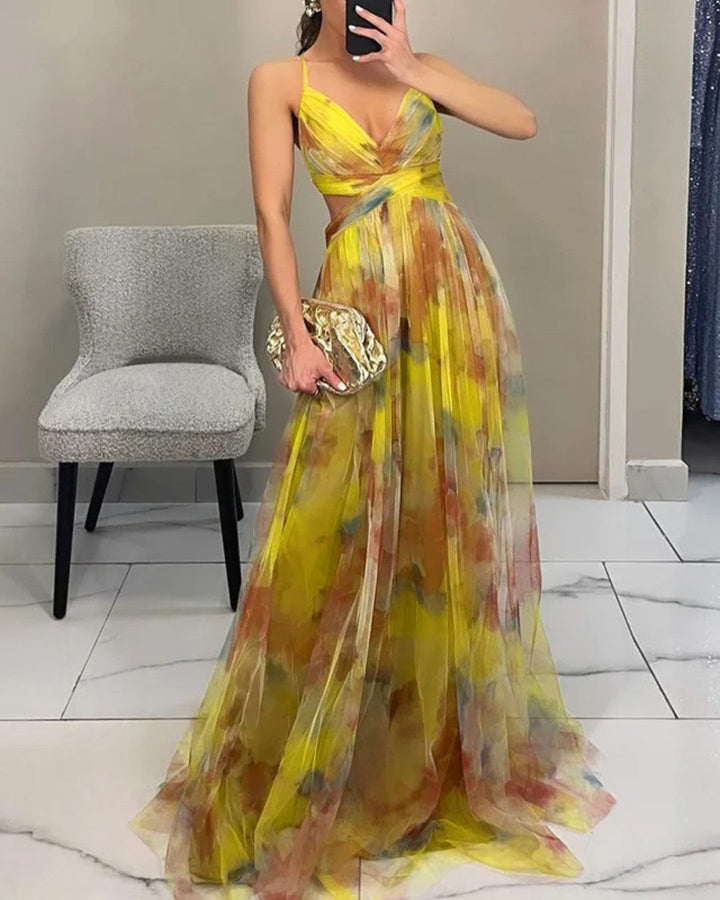 La Scintilla| Maxi Jurk Elegante Bloemenprint