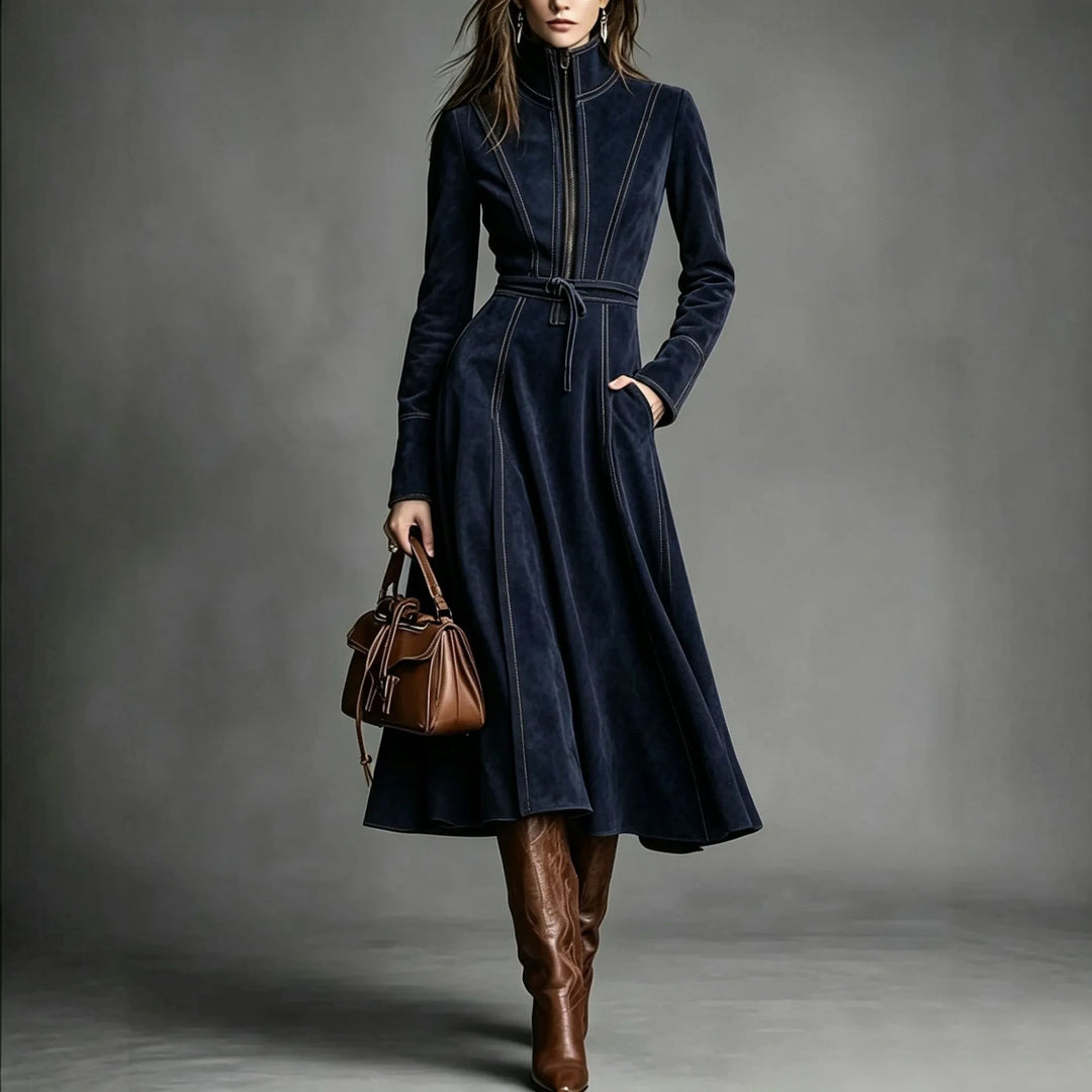 Lisa | Elegante Suède Winter Jurk