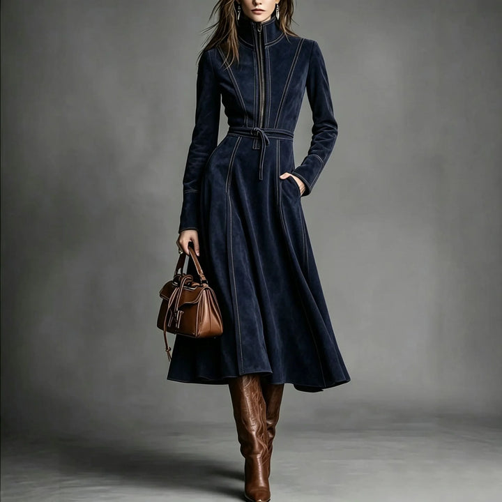 Lisa | Elegante Suède Winter Jurk