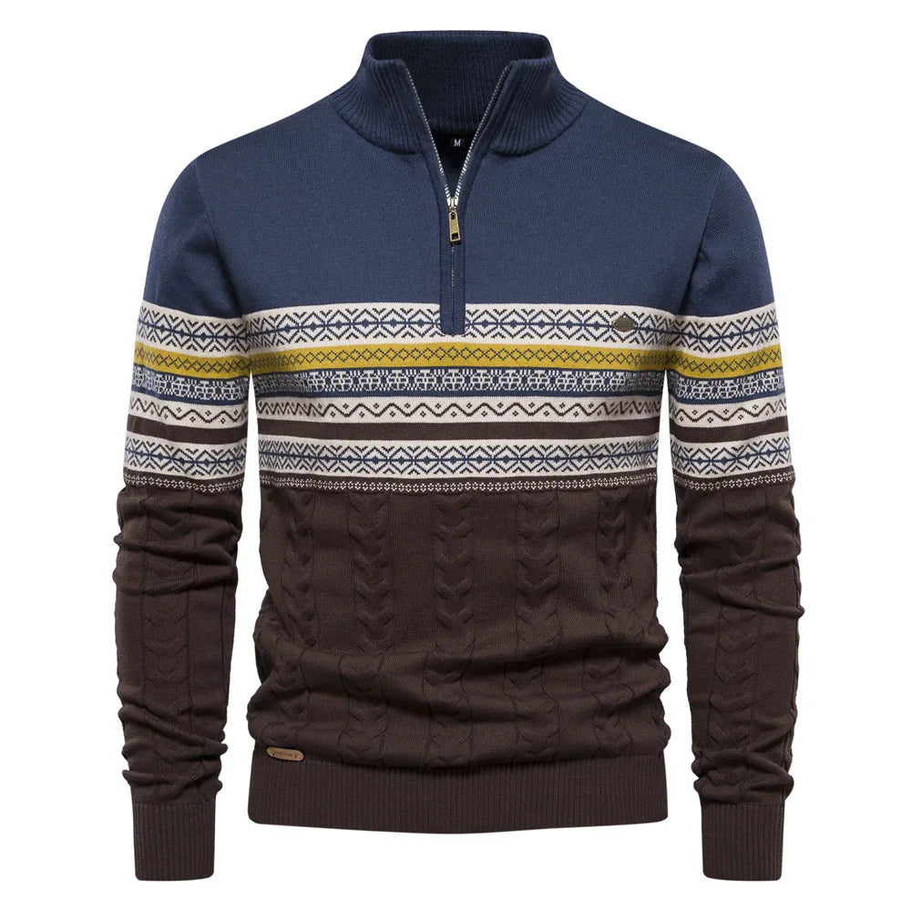 Henry™ - Stijlvolle Fair Isle Half Zip Trui