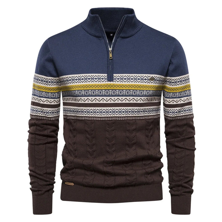 Henry™ - Stijlvolle Fair Isle Half Zip Trui