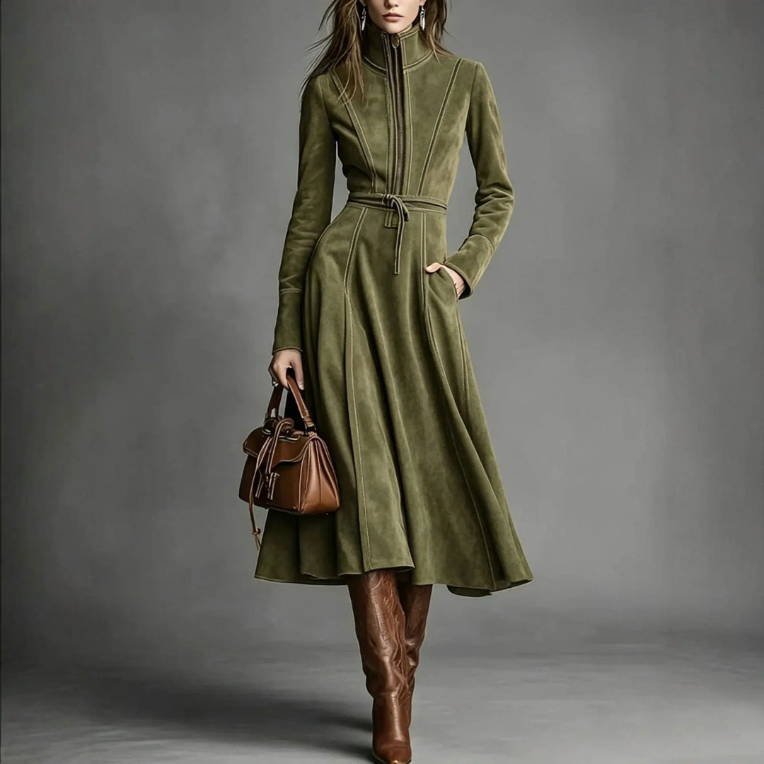 Lisa | Elegante Suède Winter Jurk