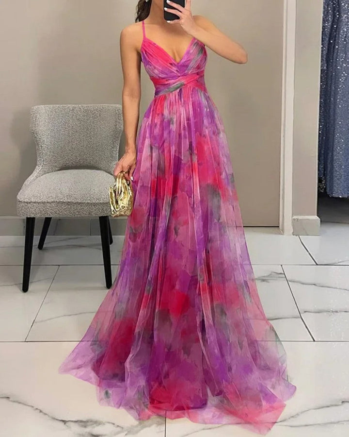 La Scintilla| Maxi Jurk Elegante Bloemenprint