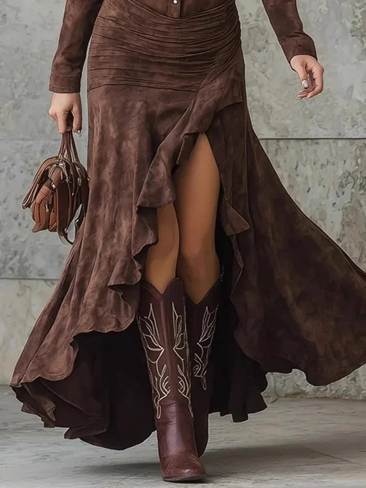 Zara | Elegante Suède Jurk
