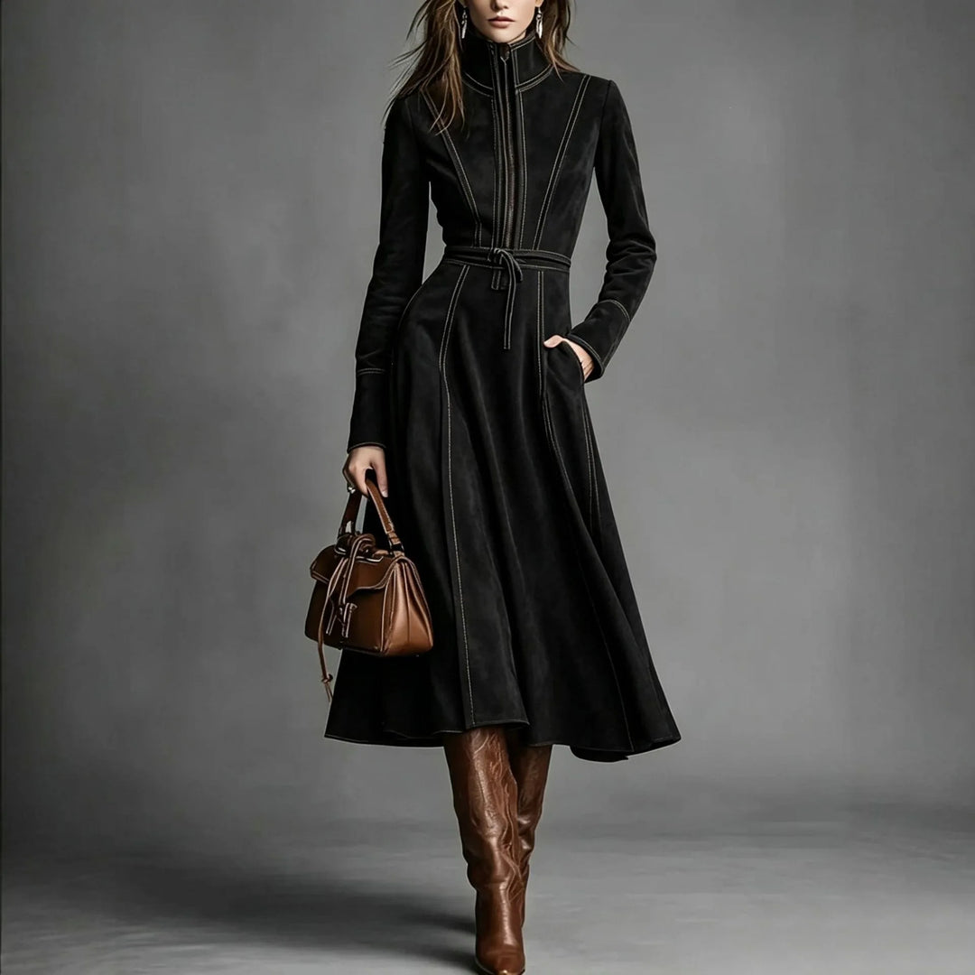 Lisa | Elegante Suède Winter Jurk