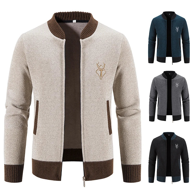 Gebreid Heren Vest Met Herfstdetail