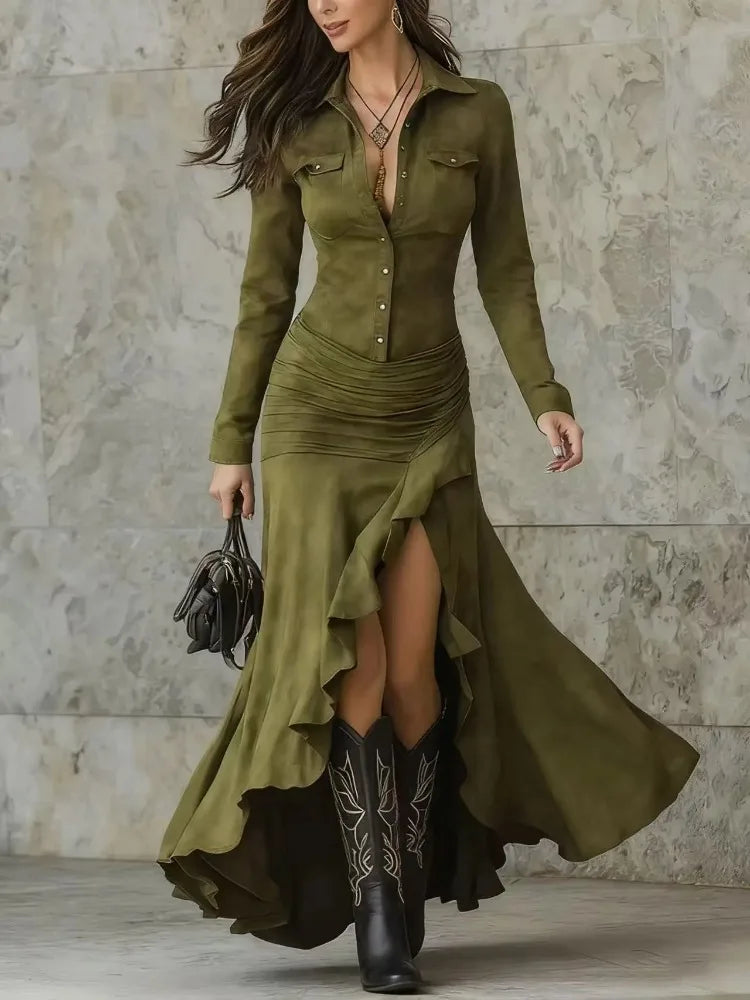 Zara | Elegante Suède Jurk