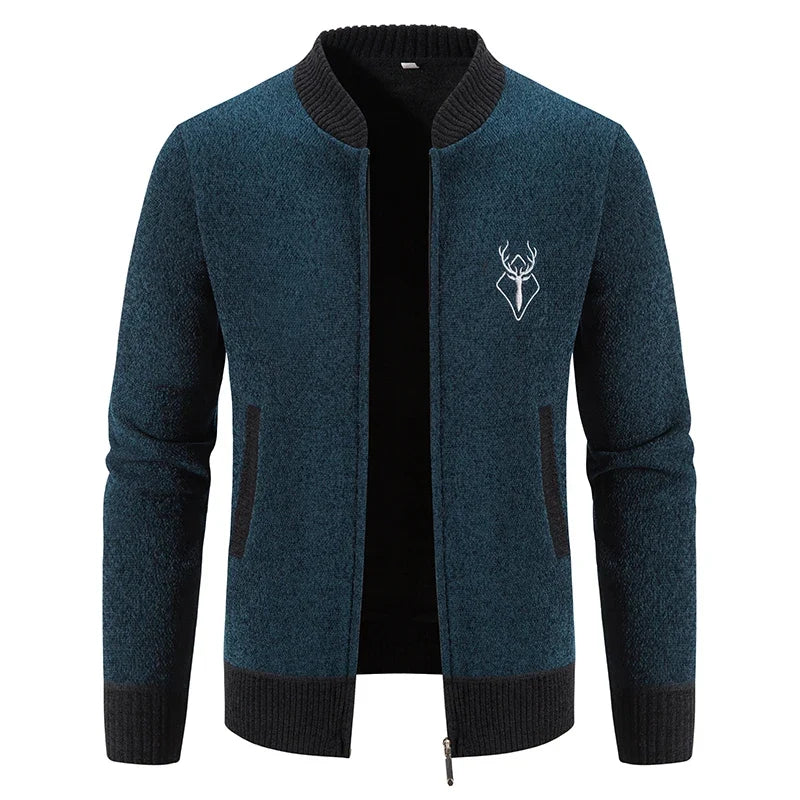Gebreid Heren Vest Met Herfstdetail