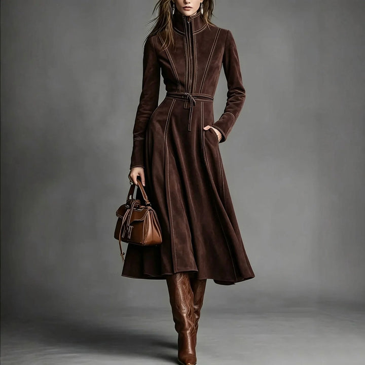 Lisa | Elegante Suède Winter Jurk