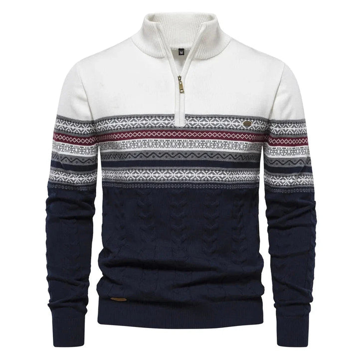 Henry™ - Stijlvolle Fair Isle Half Zip Trui